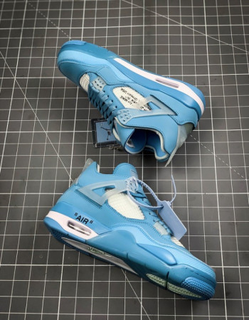 Off-White x Air Jordan 4 Retro “University Blue” – UNC