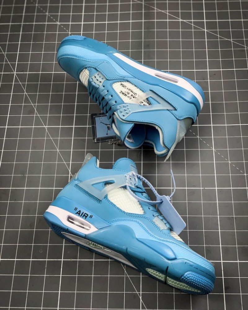 Off-White x Air Jordan 4 Retro “University Blue” – UNC