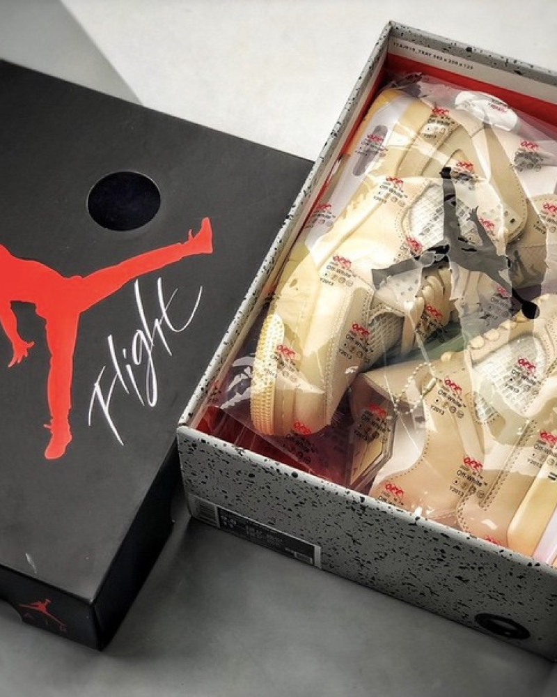 Off-White x Air Jordan 4 Retro “Sail” 