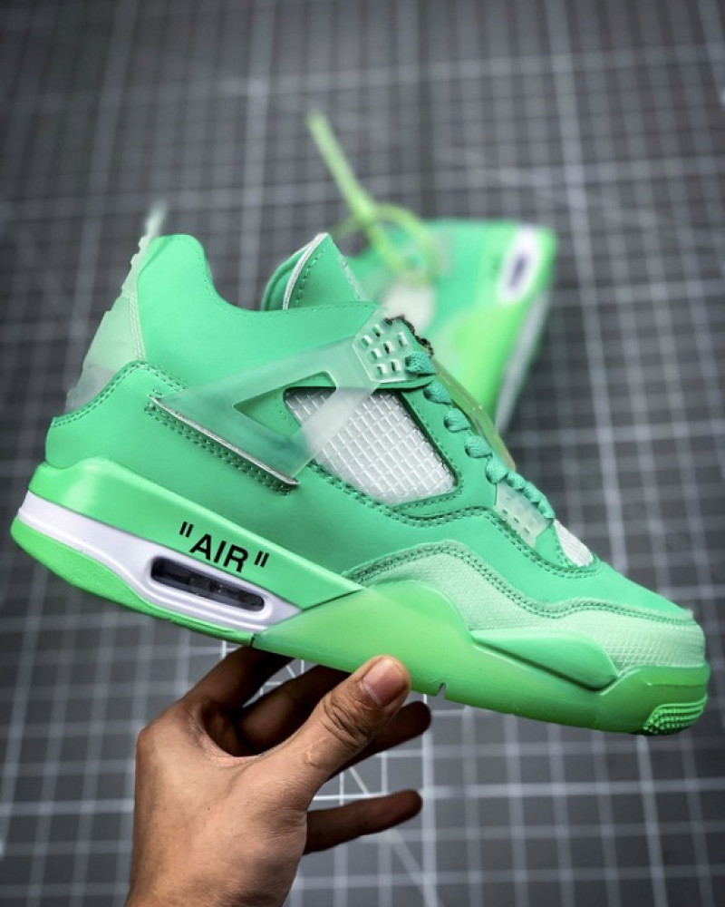 Off-White x Air Jordan 4 Retro “Green” – Electric Green 