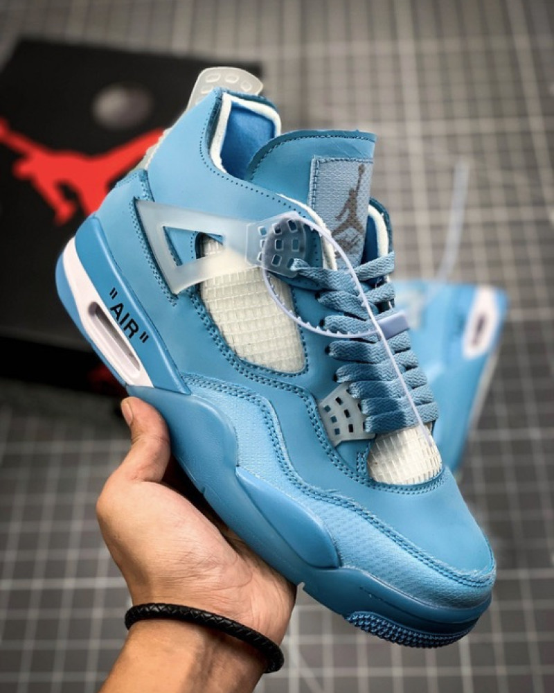 Off-White x Air Jordan 4 Retro “University Blue” – UNC