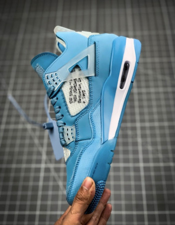 Off-White x Air Jordan 4 Retro “University Blue” – UNC