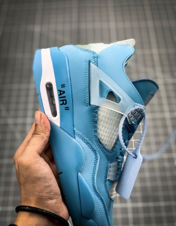 Off-White x Air Jordan 4 Retro “University Blue” – UNC