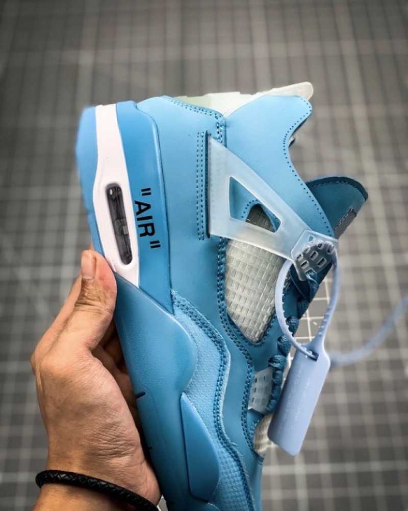 Off-White x Air Jordan 4 Retro “University Blue” – UNC