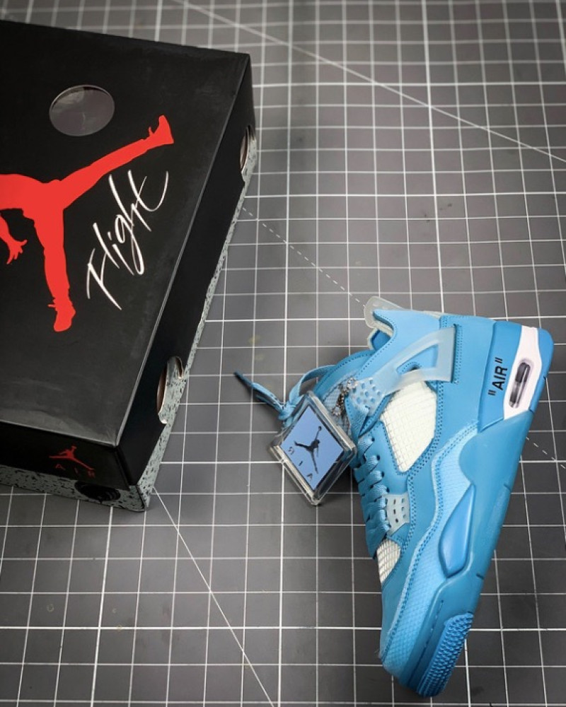 Off-White x Air Jordan 4 Retro “University Blue” – UNC