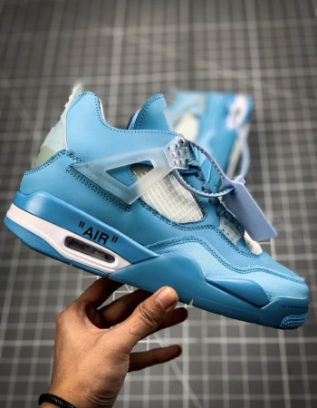 Off-White x Air Jordan 4 Retro “University Blue” – UNC