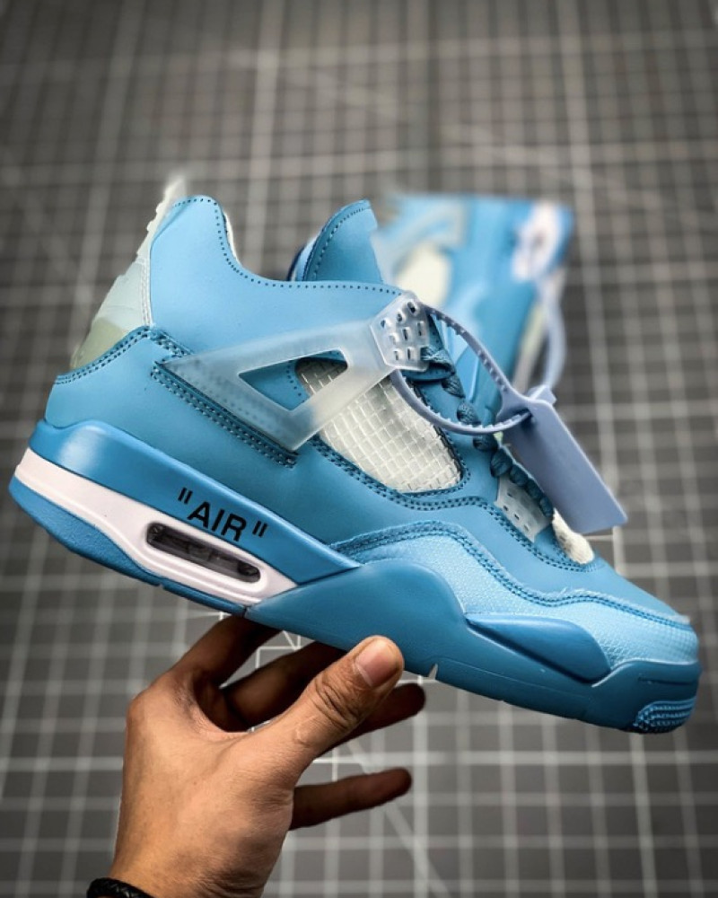 Off-White x Air Jordan 4 Retro “University Blue” – UNC