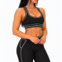 Alo Yoga Airbrush Heart Throb Bra & High-Waist Legging Set – Black/White