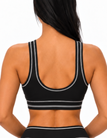 Alo Yoga Airbrush Heart Throb Bra & High-Waist Legging Set – Black/White
