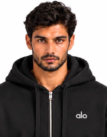 Alo Accolade Full Zip Hoodie – Black