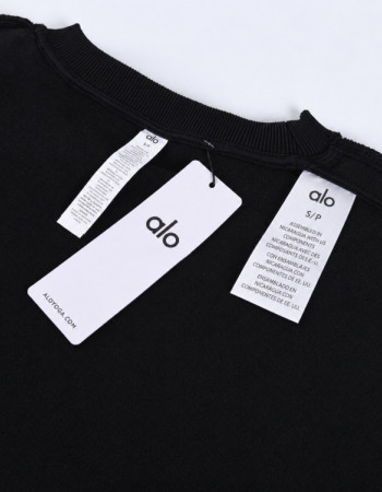 Alo Accolade Crew Neck Pullover – Black 