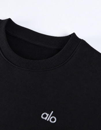Alo Accolade Crew Neck Pullover – Black 