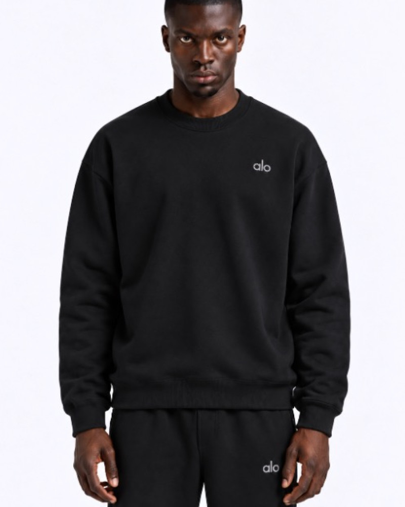 Alo Accolade Crew Neck Pullover – Black 