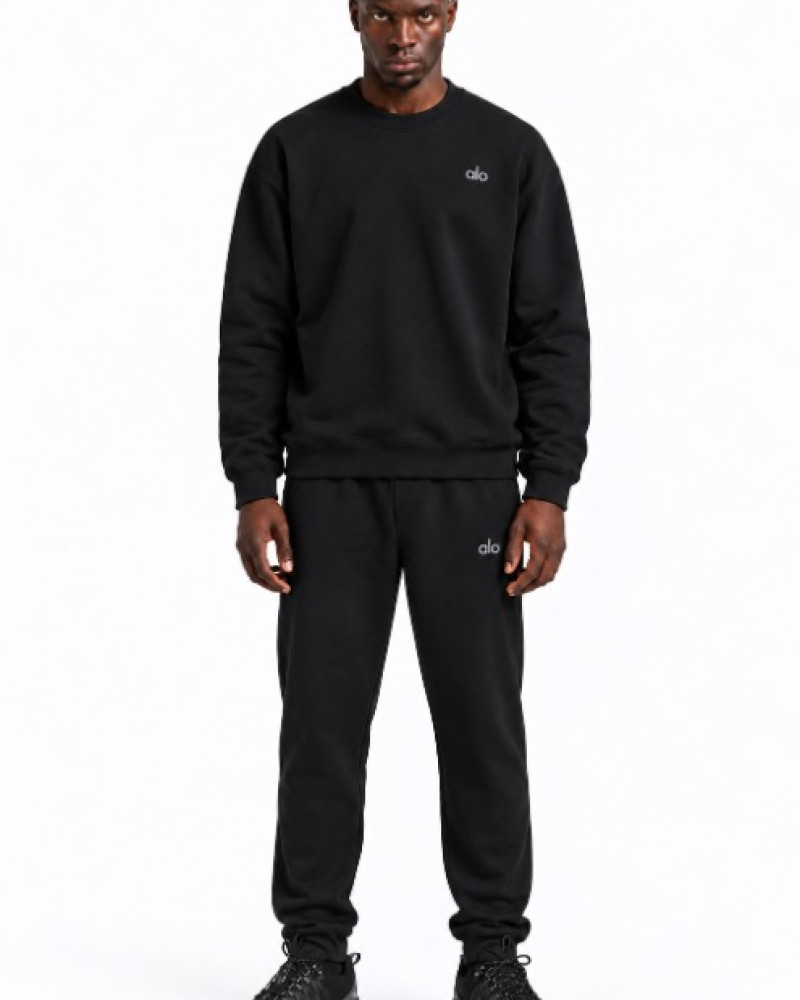 Alo Accolade Crew Neck Pullover – Black 