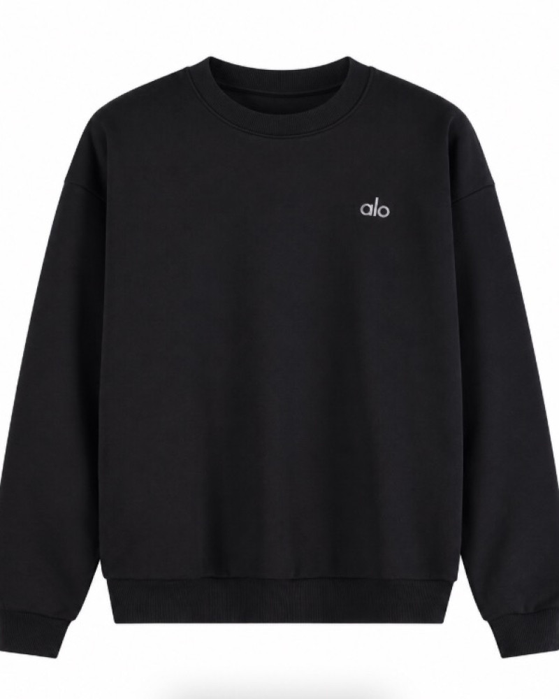 Alo Accolade Crew Neck Pullover – Black 