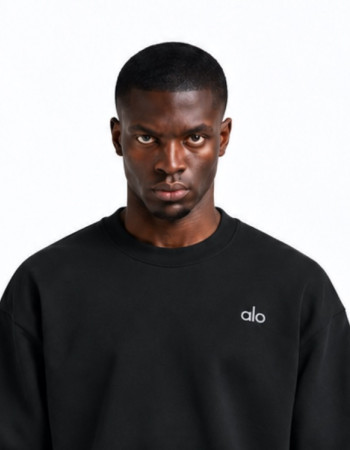 Alo Accolade Crew Neck Pullover – Black 