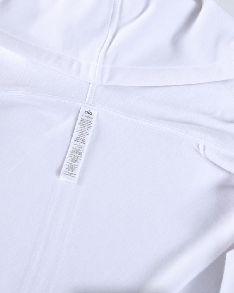 Alo Accolade Full Zip Hoodie – White