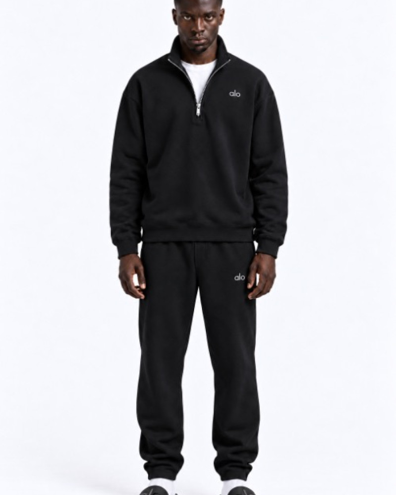 Alo Accolade 1/4 Zip Pullover – Black