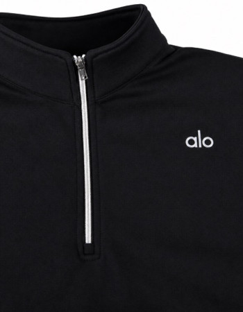 Alo Accolade 1/4 Zip Pullover – Black