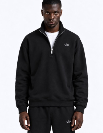 Alo Accolade 1/4 Zip Pullover – Black