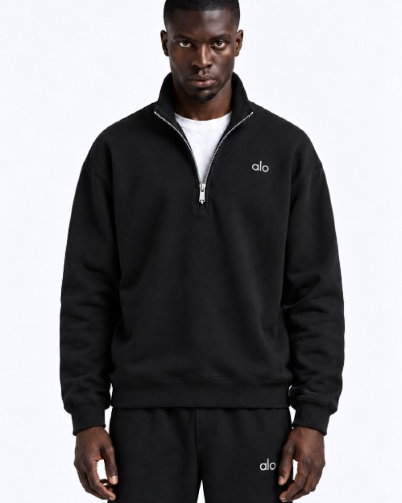 Alo Accolade 1/4 Zip Pullover – Black