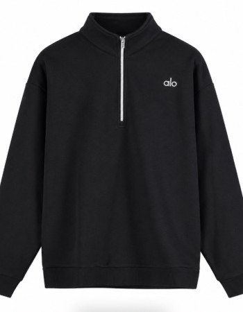 Alo Accolade 1/4 Zip Pullover – Black