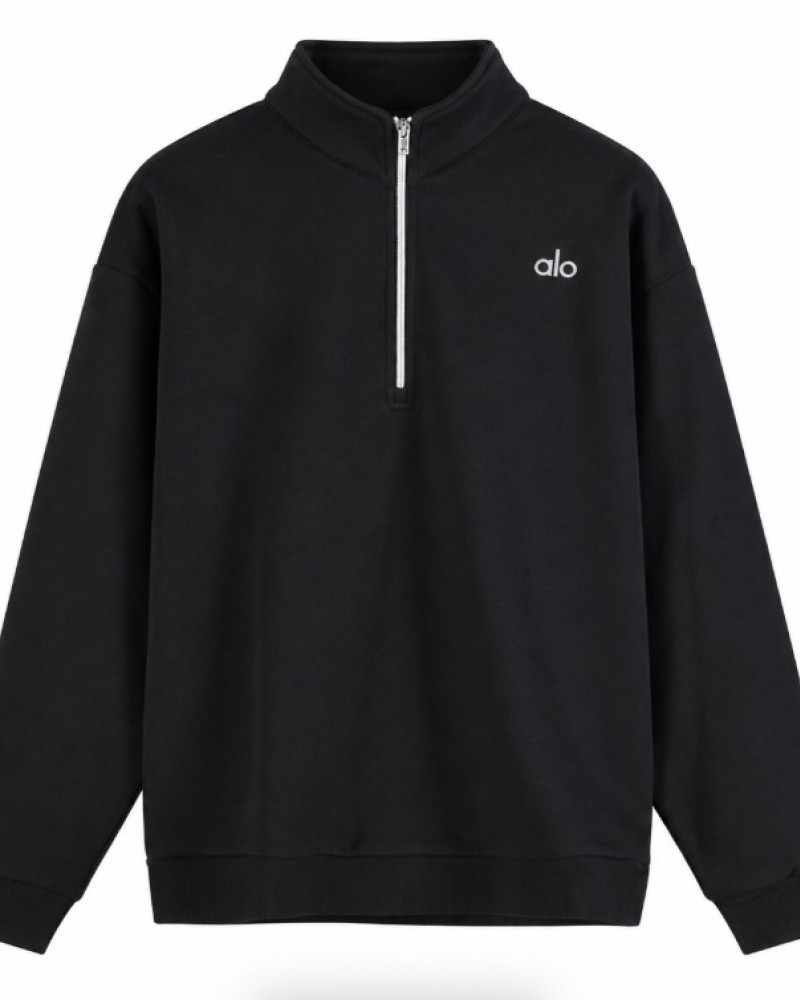 Alo Accolade 1/4 Zip Pullover – Black