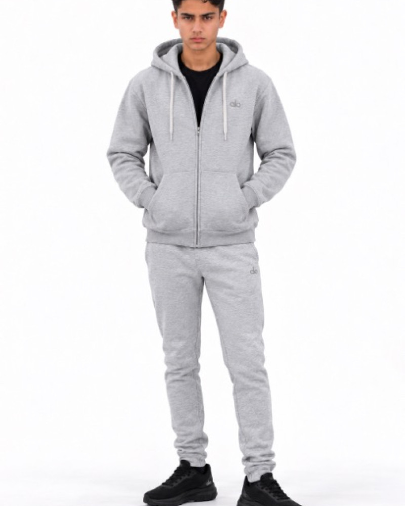 Alo Accolade Full Zip Hoodie – Athletic Heather Grey