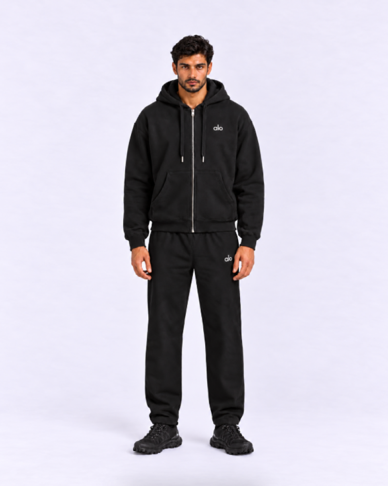 Alo Accolade Full Zip Hoodie – Black