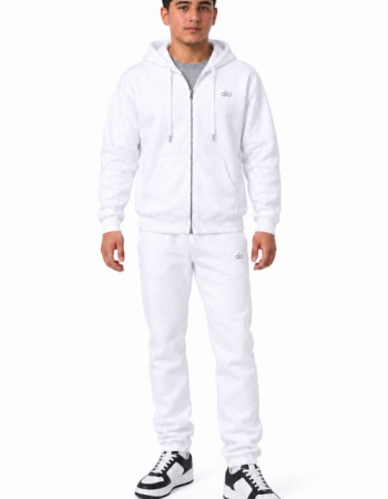 Alo Accolade Full Zip Hoodie – White