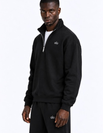 Alo Accolade 1/4 Zip Pullover – Black