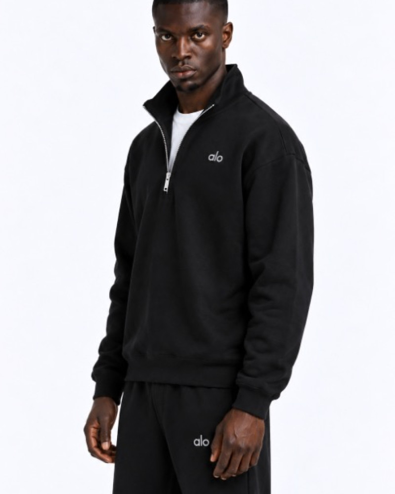 Alo Accolade 1/4 Zip Pullover – Black