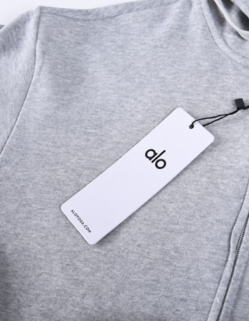 Alo Accolade Full Zip Hoodie – Athletic Heather Grey