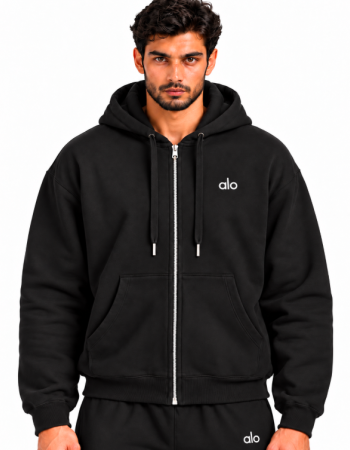 Alo Accolade Full Zip Hoodie – Black