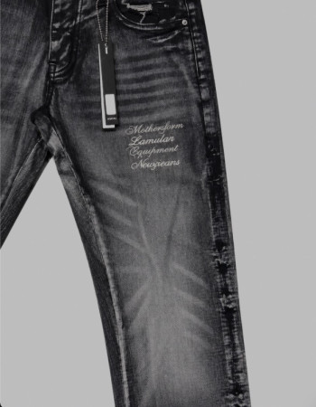 AMIRI Varsity Tiger Straight Jean – Faded Black.