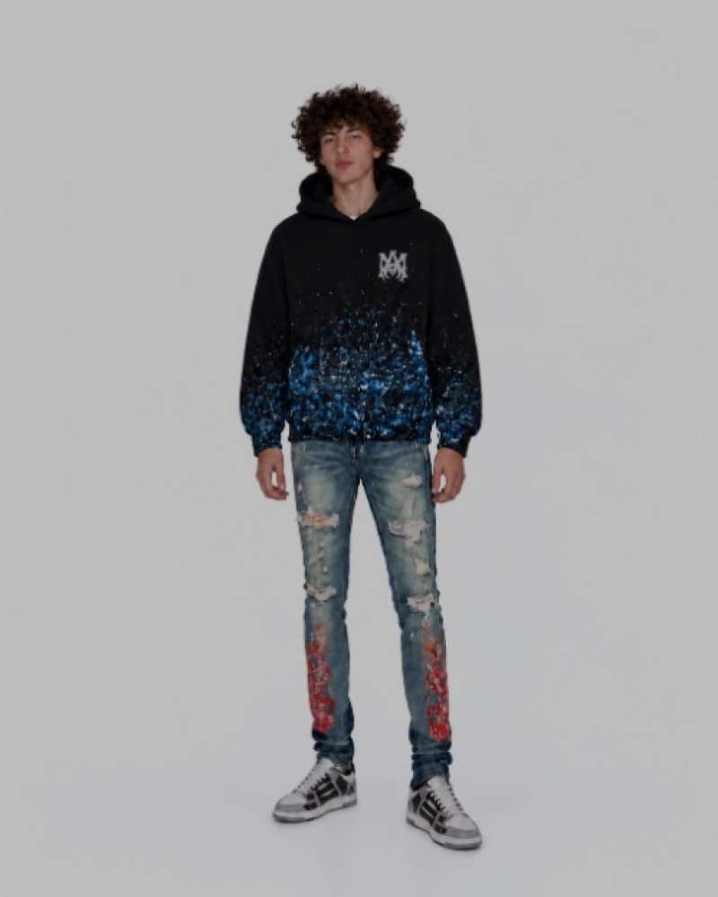 AMIRI Bandana Flame Jeans – Clay Indigo/Orange
