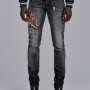 AMIRI Varsity Tiger Straight Jean – Faded Black.