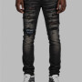 AMIRI Bandana Art Patch Jeans — Aged Black