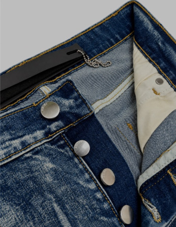 AMIRI Bandana Flame Jeans – Clay Indigo/Orange