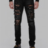 AMIRI MX1 Mid-Rise Skinny Jeans – Black / Leopard Print