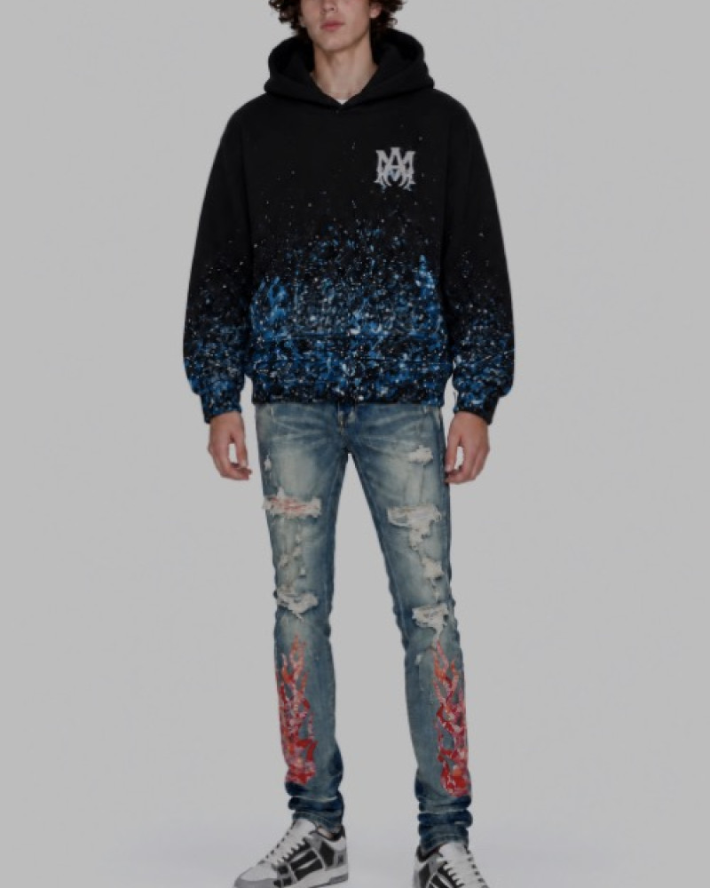 AMIRI Bandana Flame Jeans – Clay Indigo/Orange