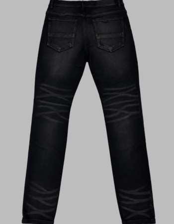 AMIRI Black Distressed Jeans with Pink 