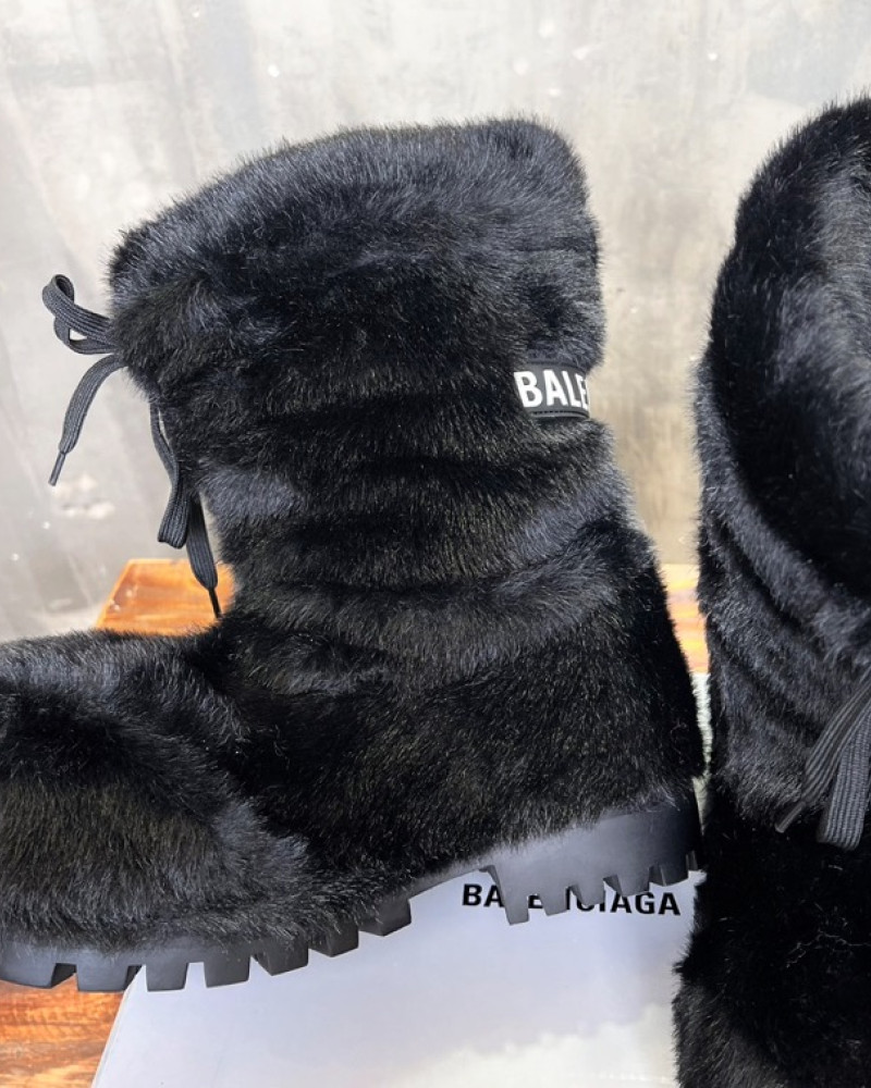 Balenciaga Alaska Faux Fur Boots