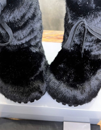 Balenciaga Alaska Faux Fur Boots