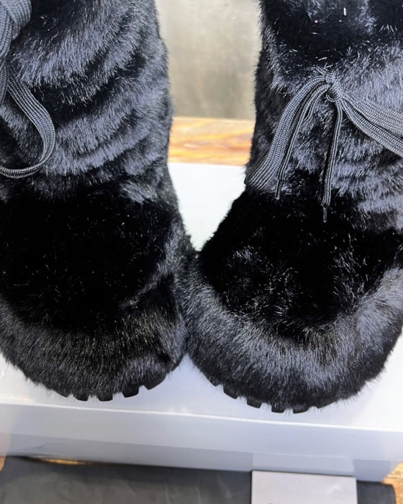 Balenciaga Alaska Faux Fur Boots
