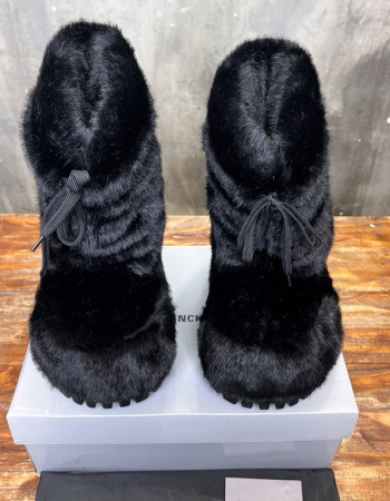 Balenciaga Alaska Faux Fur Boots