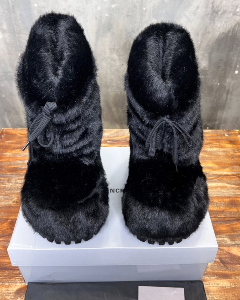 Balenciaga Alaska Faux Fur Boots
