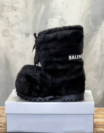 Balenciaga Alaska Faux Fur Boots