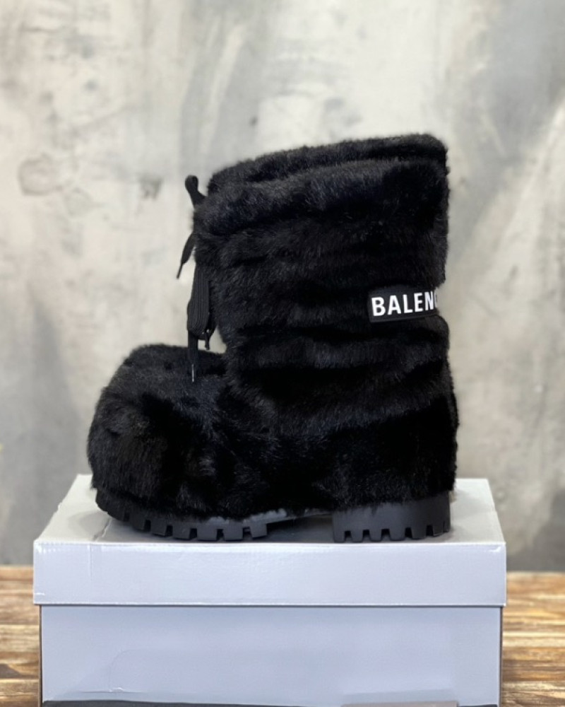 Balenciaga Alaska Faux Fur Boots
