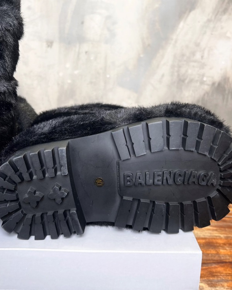 Balenciaga Alaska Faux Fur Boots